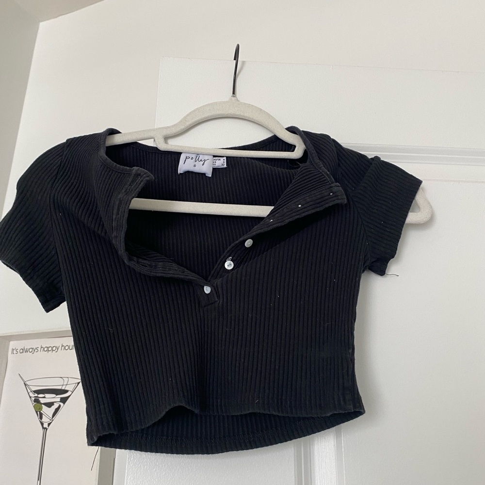 Princess Polly Black crop top